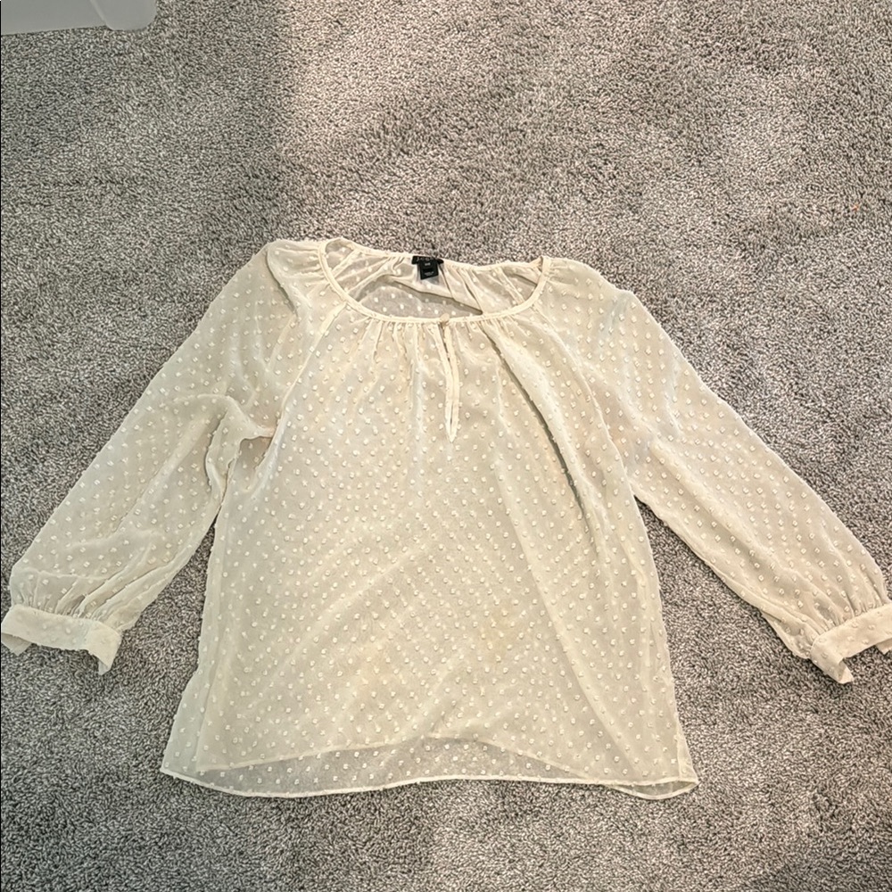 J. Crew Cream Blouse